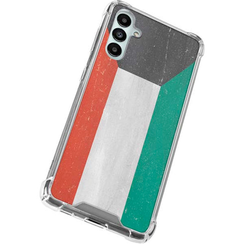 Kuwait Flag Distressed Galaxy A14 5G Clear Case